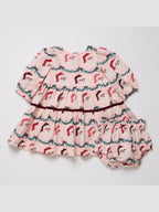 Baby Girls Maribelle Dress Set- Santa Garland