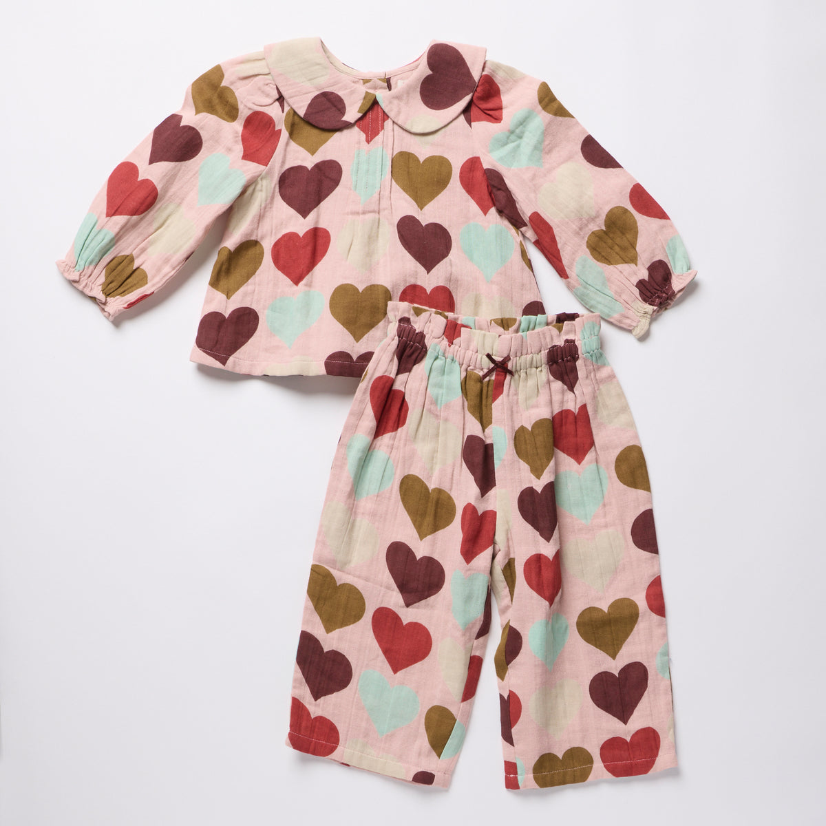PRE ORDER: Baby Girls Dawson 2-Pc Set - Multi Harvest Hearts