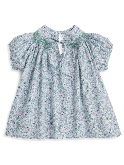 Smocked Angel Blouse - Forget Me Not