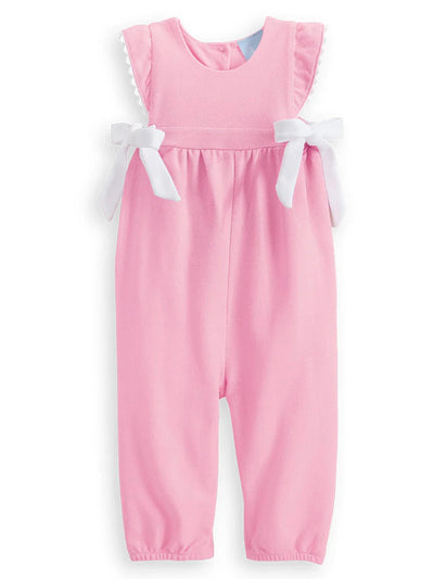 Pique Jersey Berkley Overall - Pink w/ White