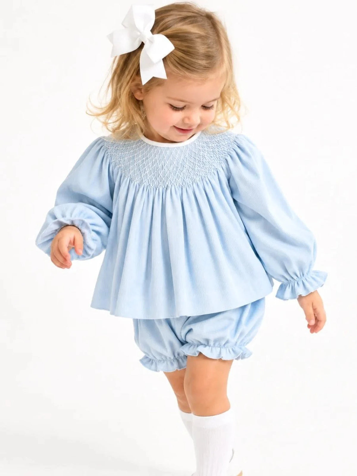 Betsy Bloomer Set Long Sleeve - Birmingham Blue Pique