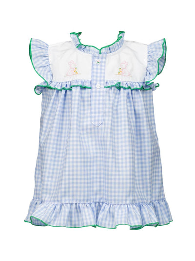 Bitsy Blue Gingham Easter Dress - Posh Tots Children's Boutique
