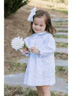 Blue Blossom Billie Bishop Dress - Posh Tots Children's Boutique
