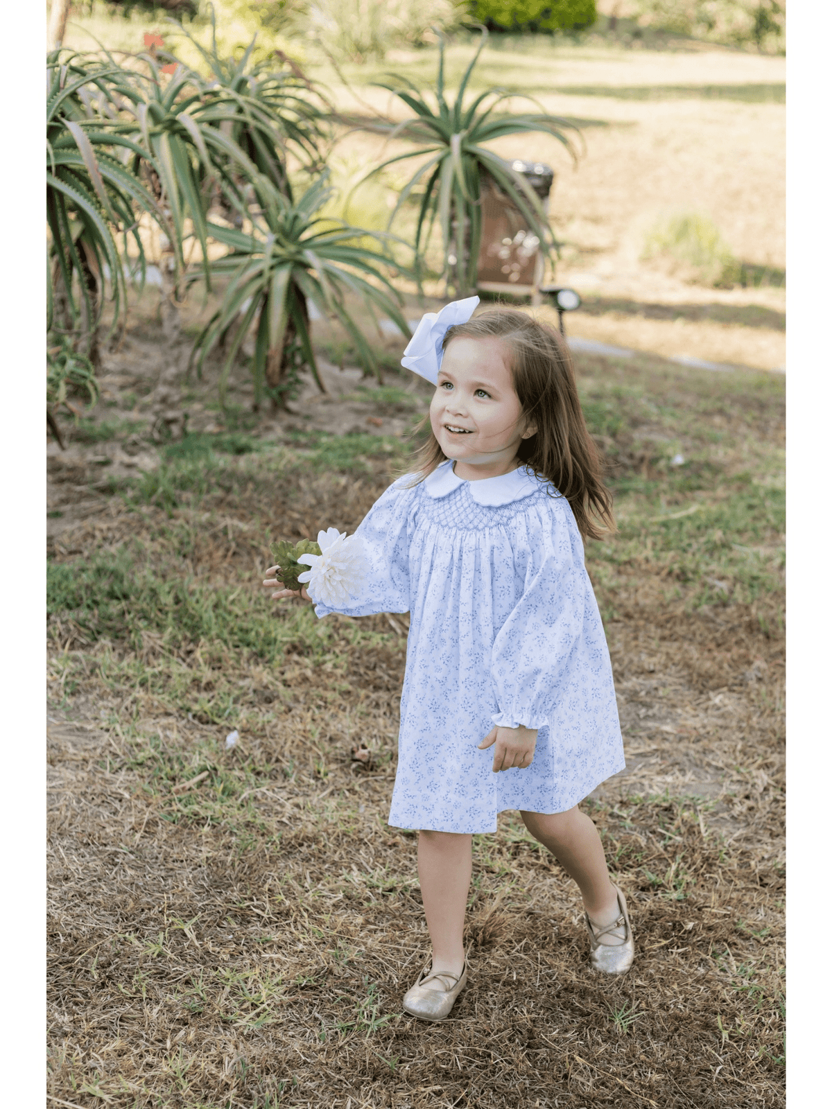 Blue Blossom Billie Bishop Dress - Posh Tots Children's Boutique