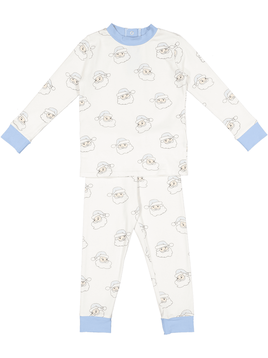 *Blue Santa Boy Pajamas Posh Tots Children's Boutique