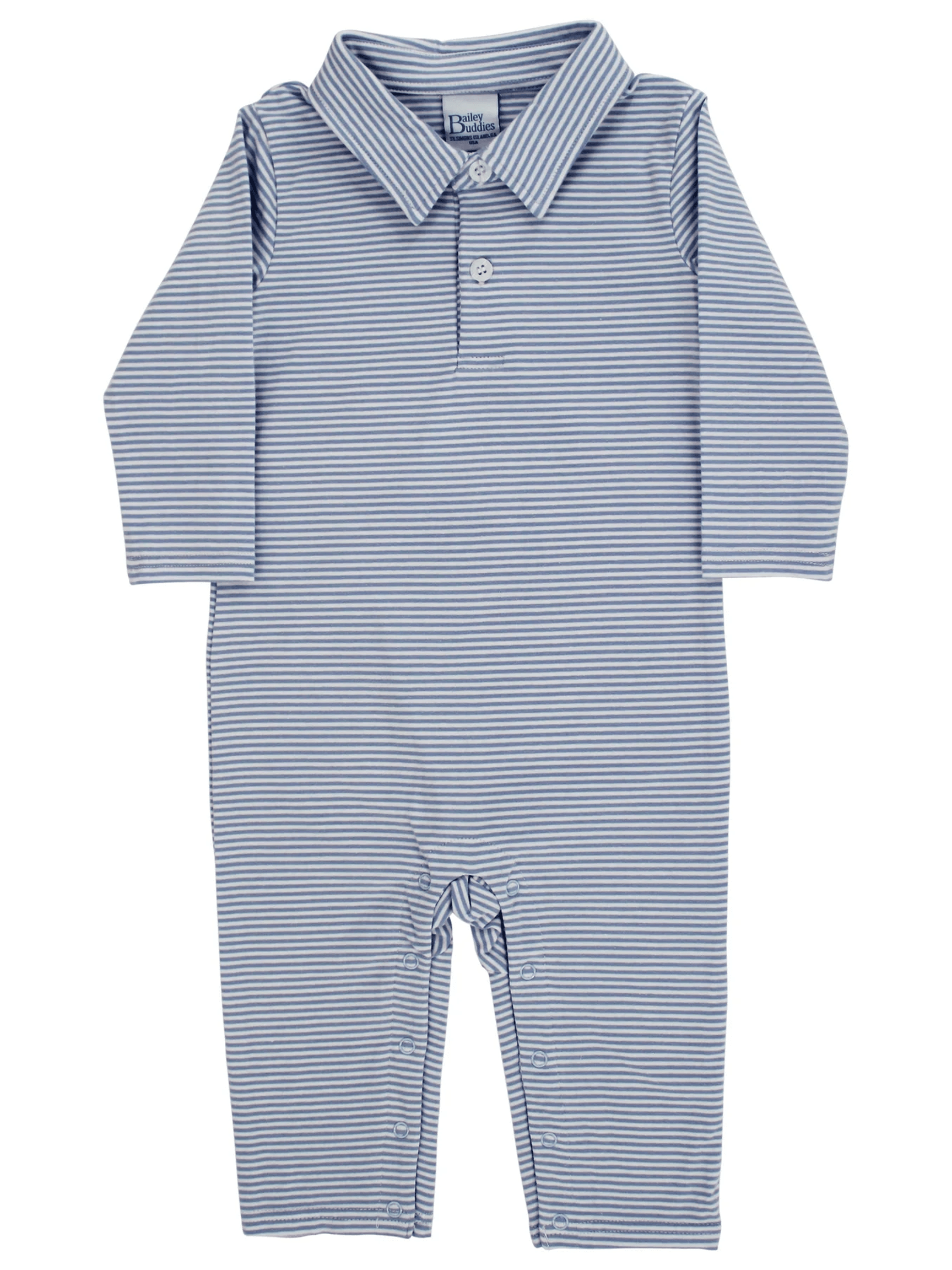 Blue Stripe Knit Playsuit
