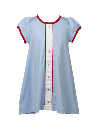 PRE-ORDER Blue & Red A-Line Dress
