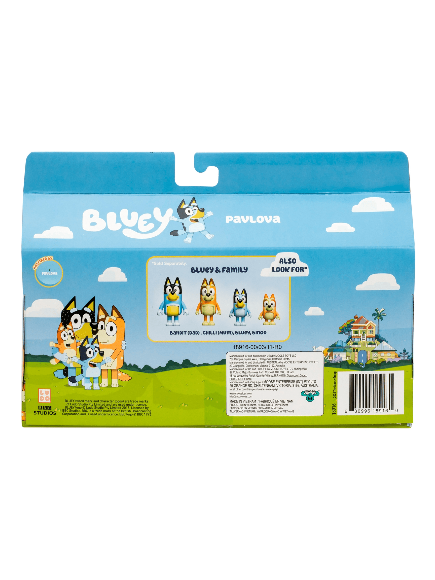 Bluey Family 4-Pack Figure Set