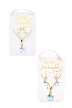 Boutique Holographic Star Necklace, Earrings and Ring, 2pcs Assorted