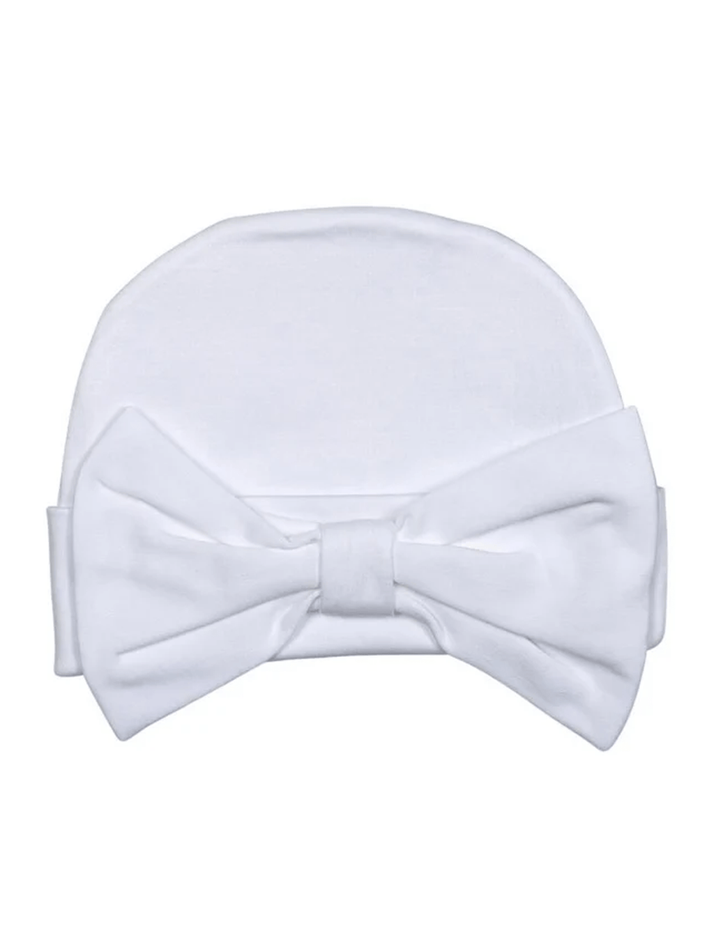 Bow White Pima Beanie