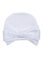 Bow White Pima Beanie