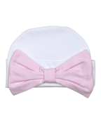 Bow White Pima Beanie
