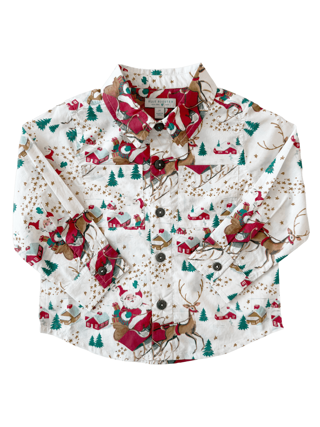 PRE-ORDER Boys Jack Shirt - Santa Sleigh