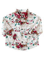 PRE-ORDER Boys Jack Shirt - Santa Sleigh