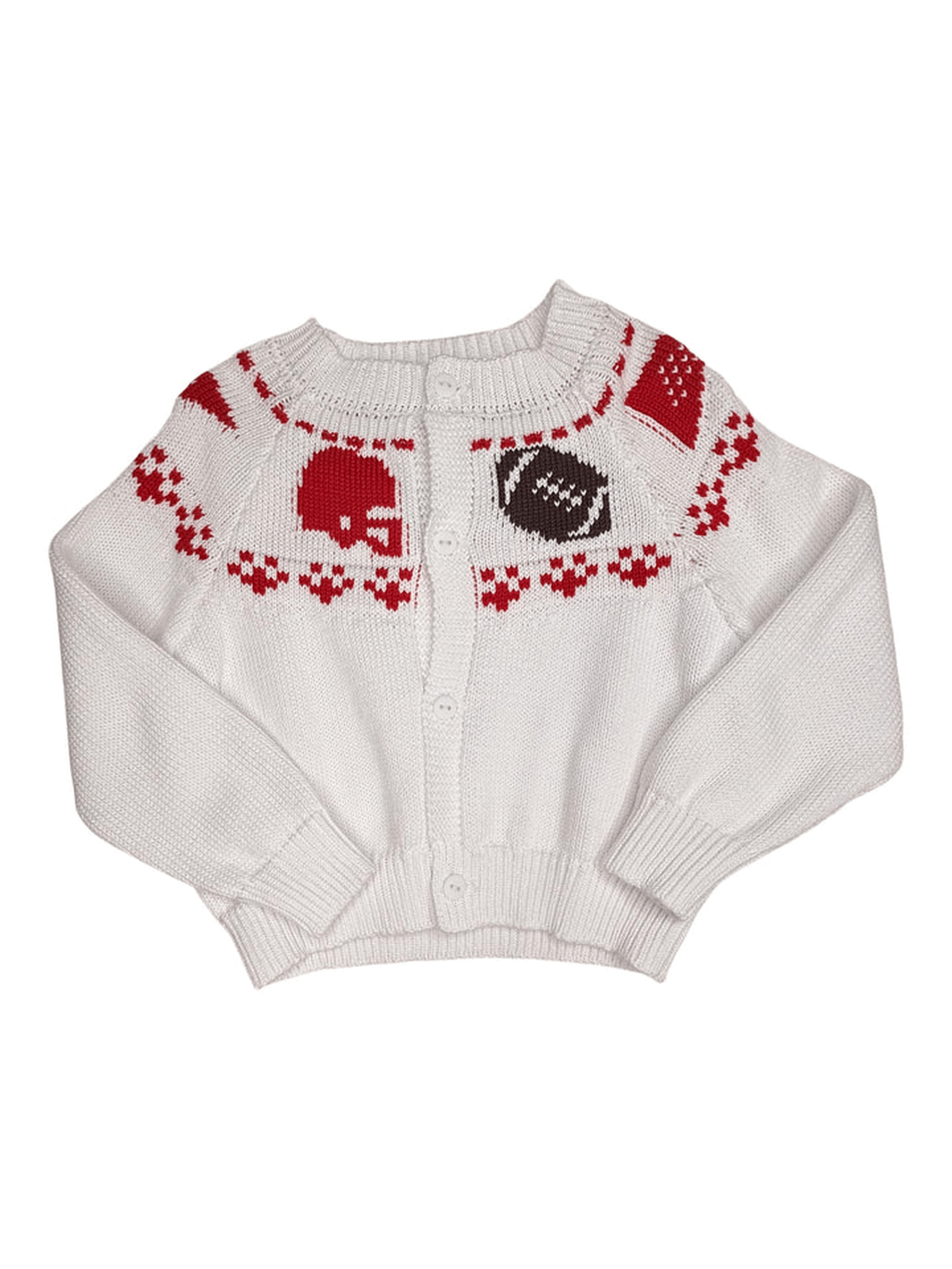 Boys Fair Isle Sweater - Red & Black