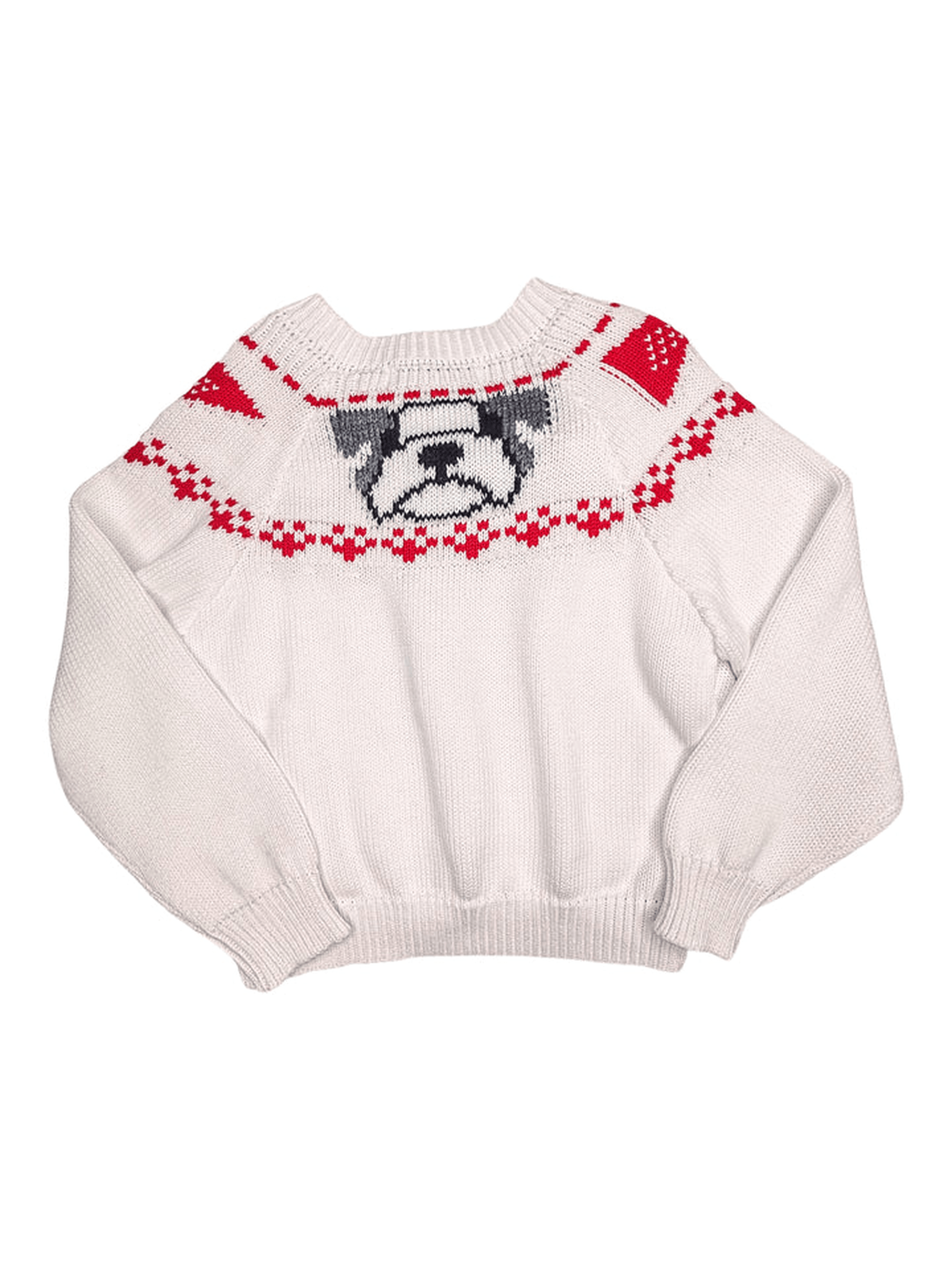 Boys Fair Isle Sweater - Red & Black