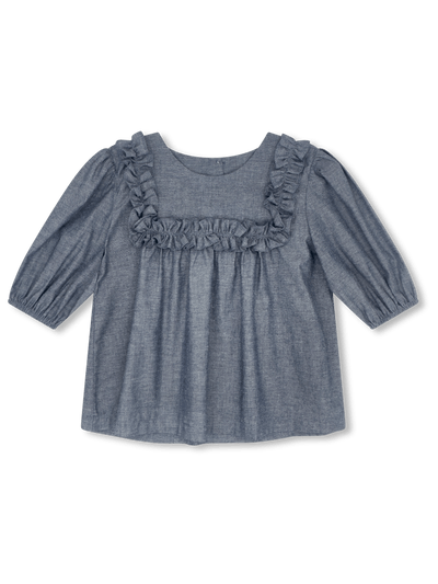Brynlee Blouse- Dover Denim