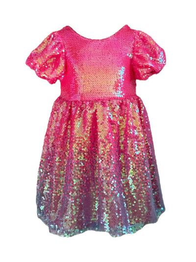 Bubblegum Shimmer Sequin Dress