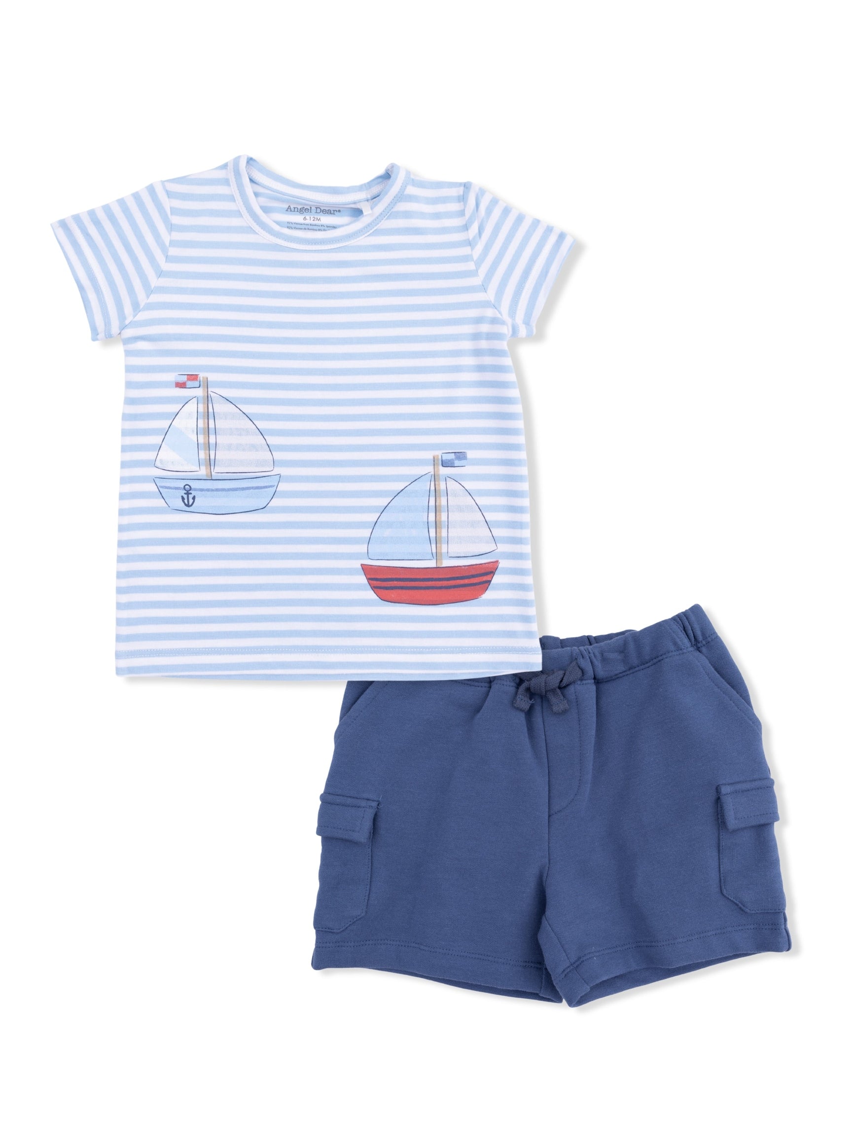 Crew Neck Tee with Cargo Short