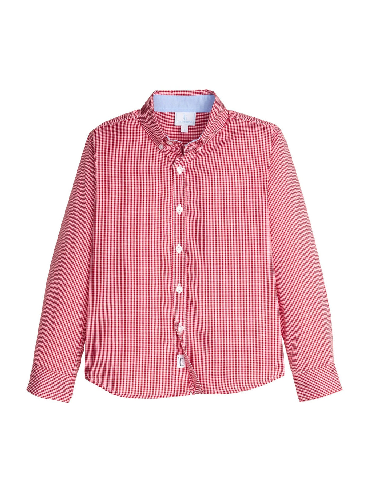 Button Down Shirt - Red Mini Gingham