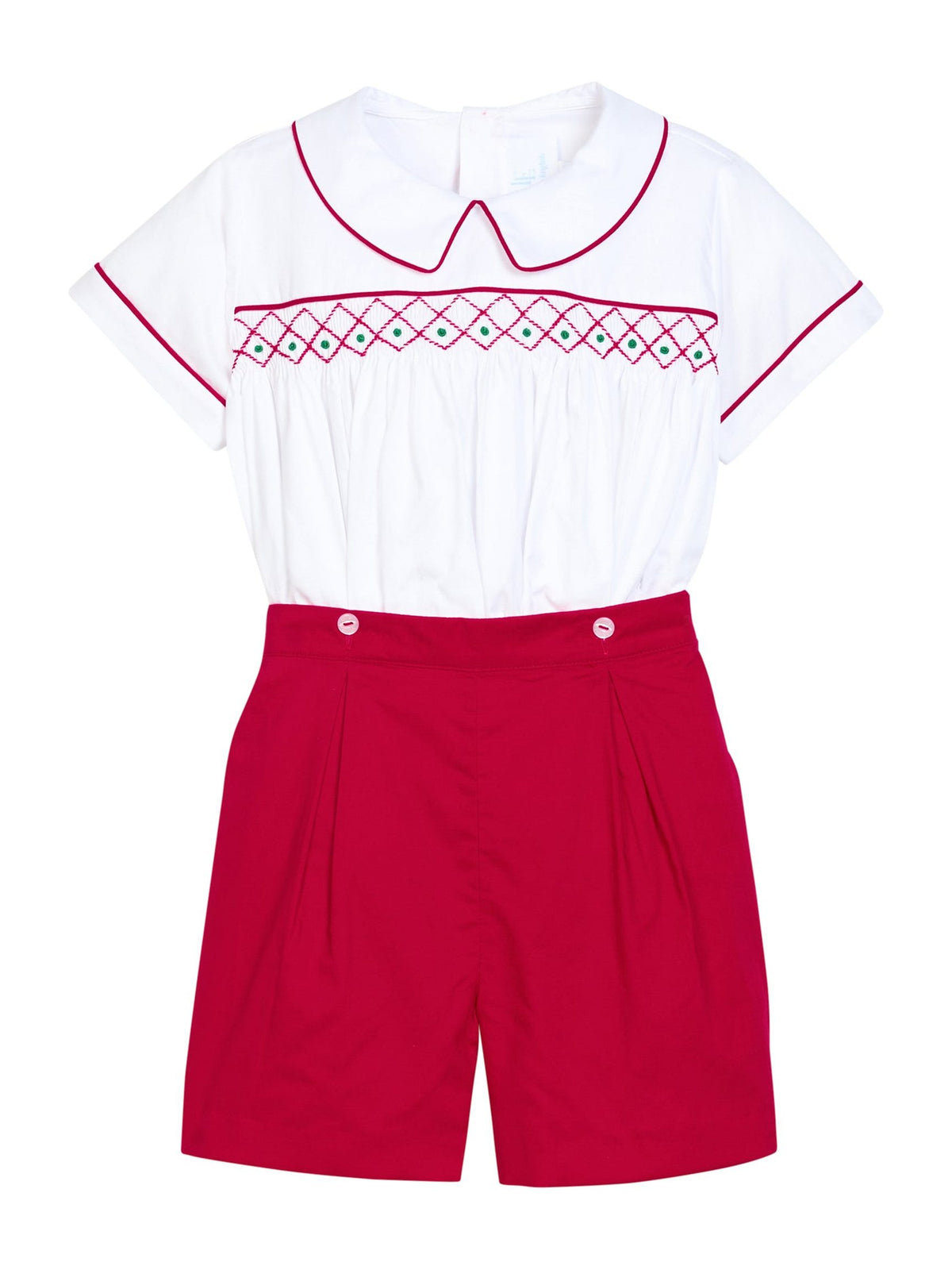 Button On Barrington Short Set - Christmas Geo