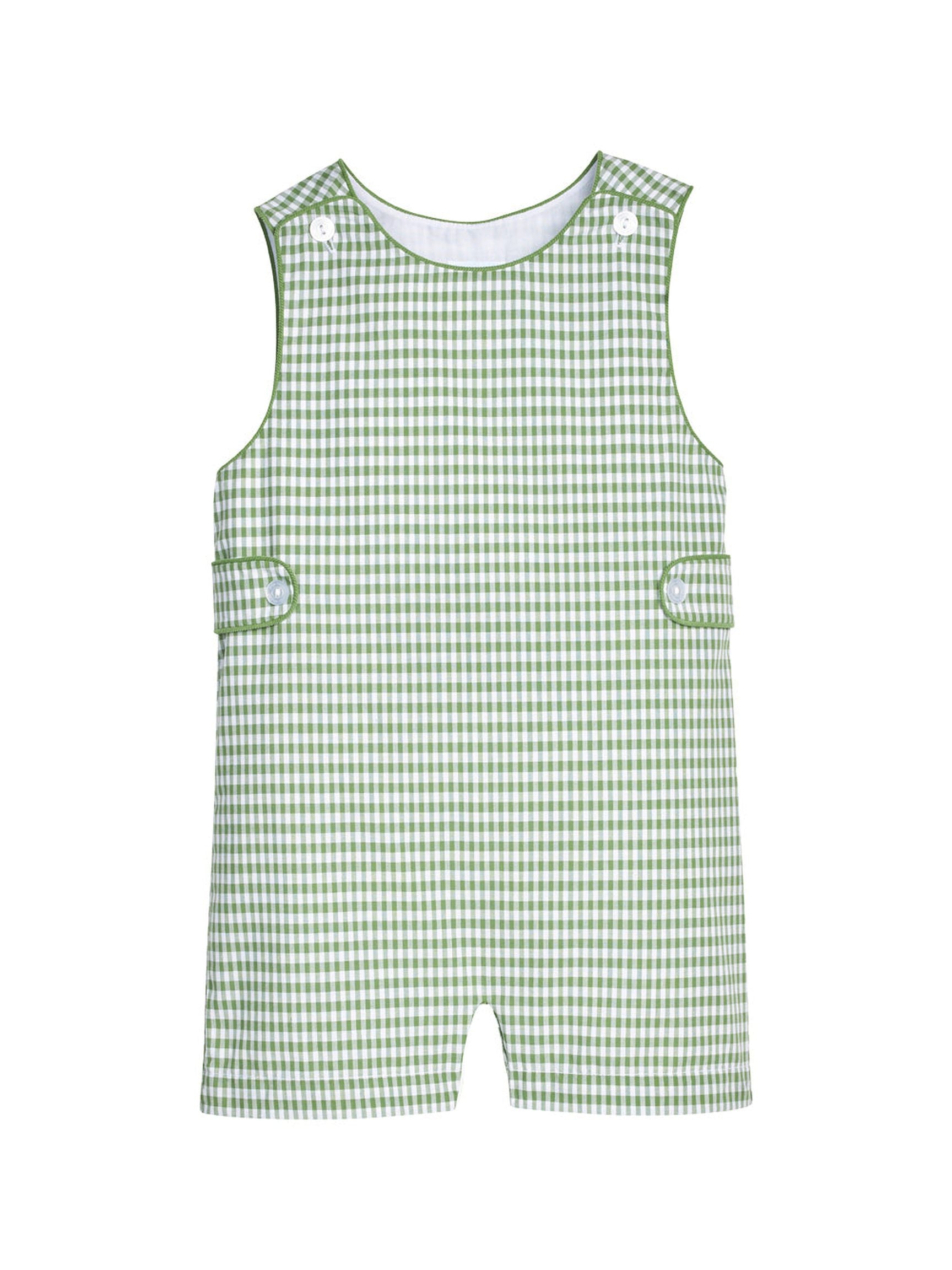 Button Tab John John - Watercress Gingham