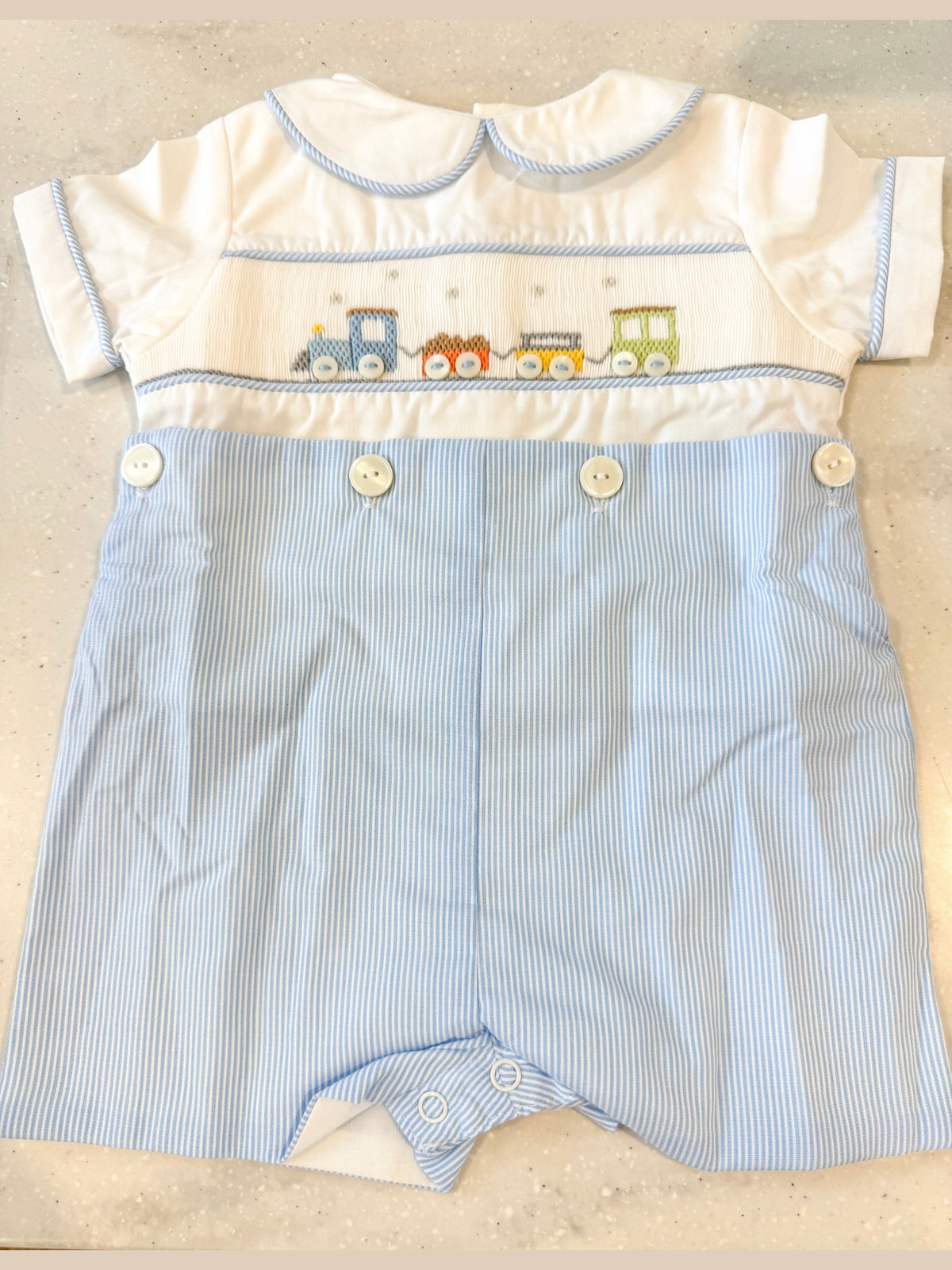 Smocked Train Bobby Suit