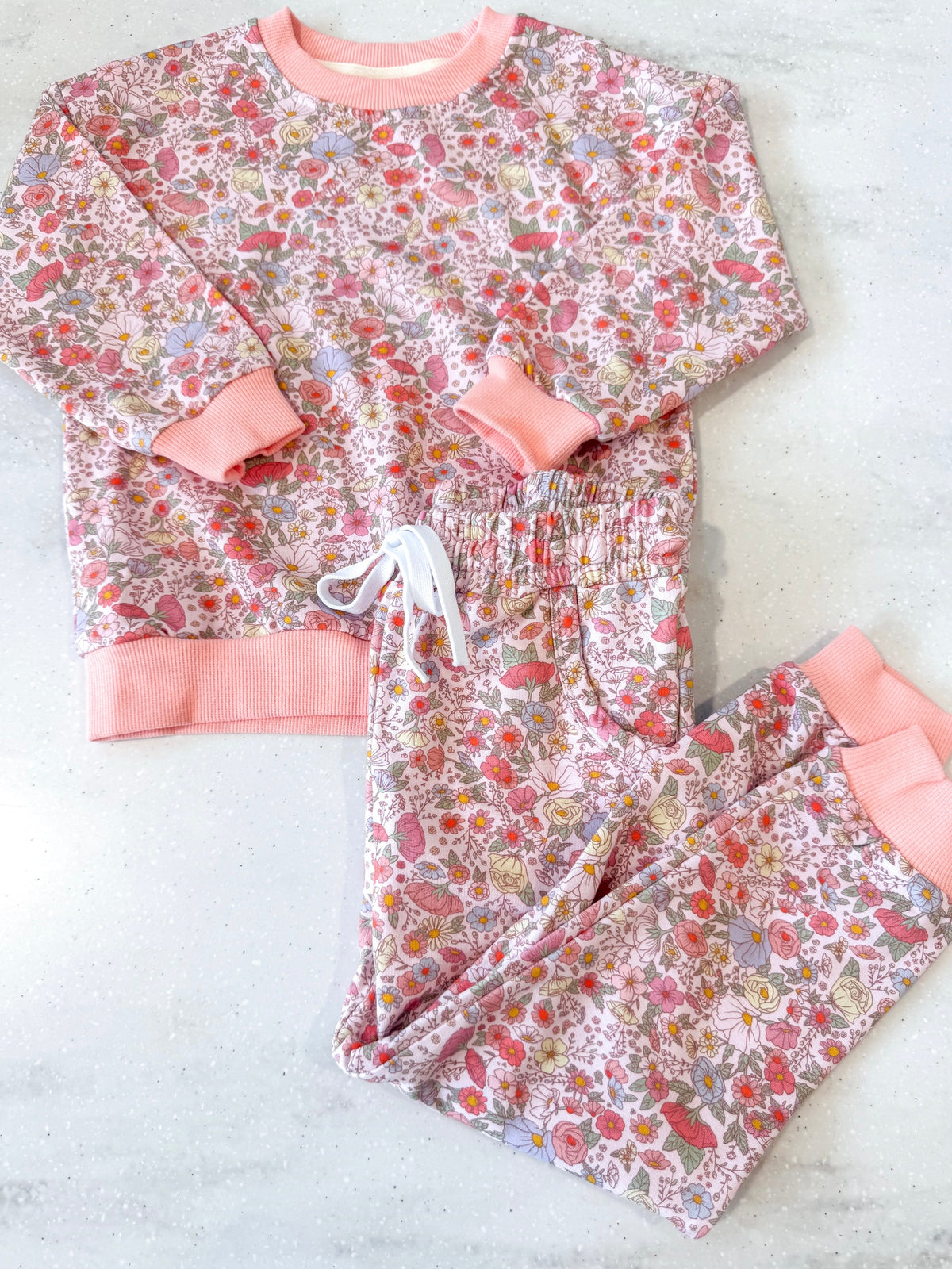 Mauve Floral Jogger Set