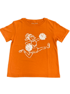 Orange/Whte Cheerleader SS T-Shirt