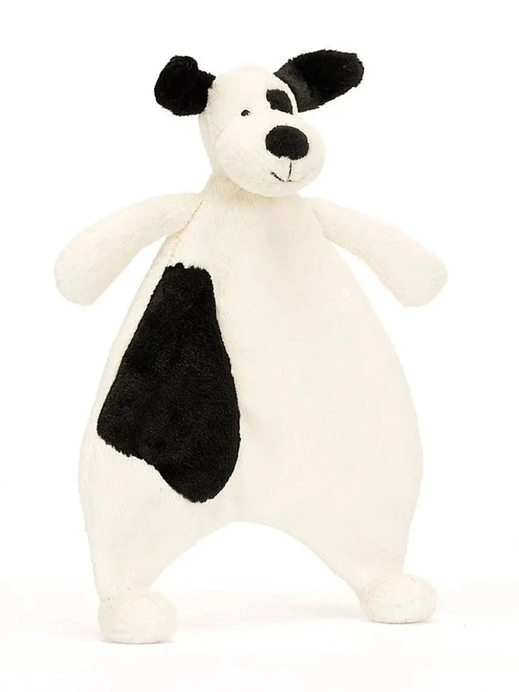  Bashful Black & Cream Puppy 白黒犬 Bashful Rufferty Black & Cream Puppy - Official Jellycat