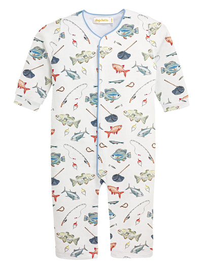 Printed Boy Coverall w/Piping