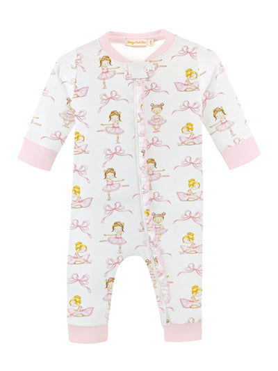 PRE-ORDER Printed Zipper Coverall w/Ruffles - Petite Dancer