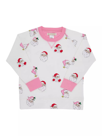 Cassidy Comfy Crewneck - Dear Santa Pink