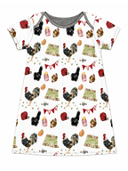 Charlotte Play Dress- Game Day Rooster