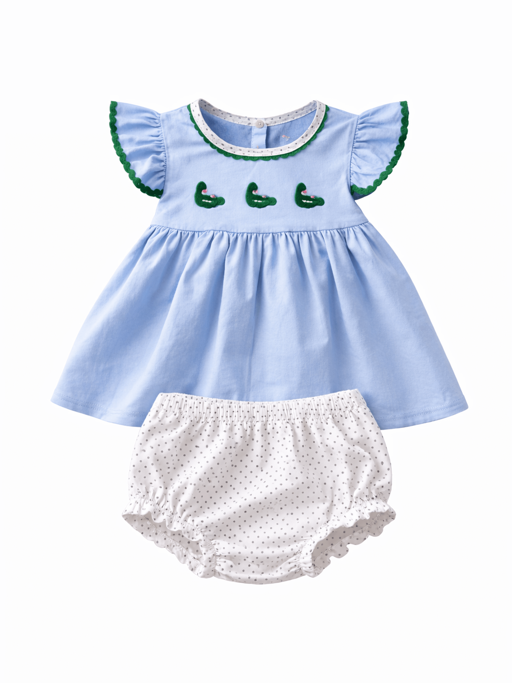 French Knot Alligator Bloomer Set