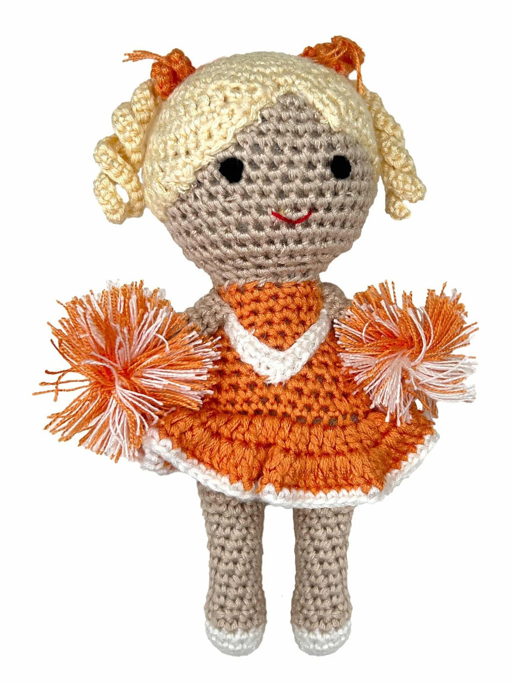 Cheerleader Bamboo Crochet Rattle