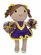 Cheerleader Bamboo Crochet Rattle