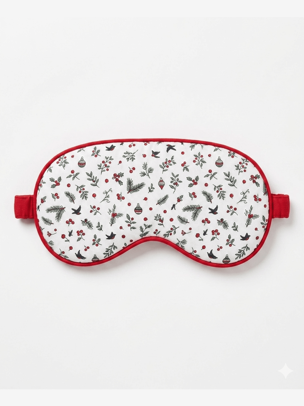 Children's Twill Sleep Mask in Holly Jolly Blooms