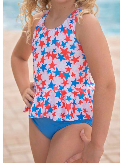 PRE-ORDER Collette Peplum Swimsuit- Stars