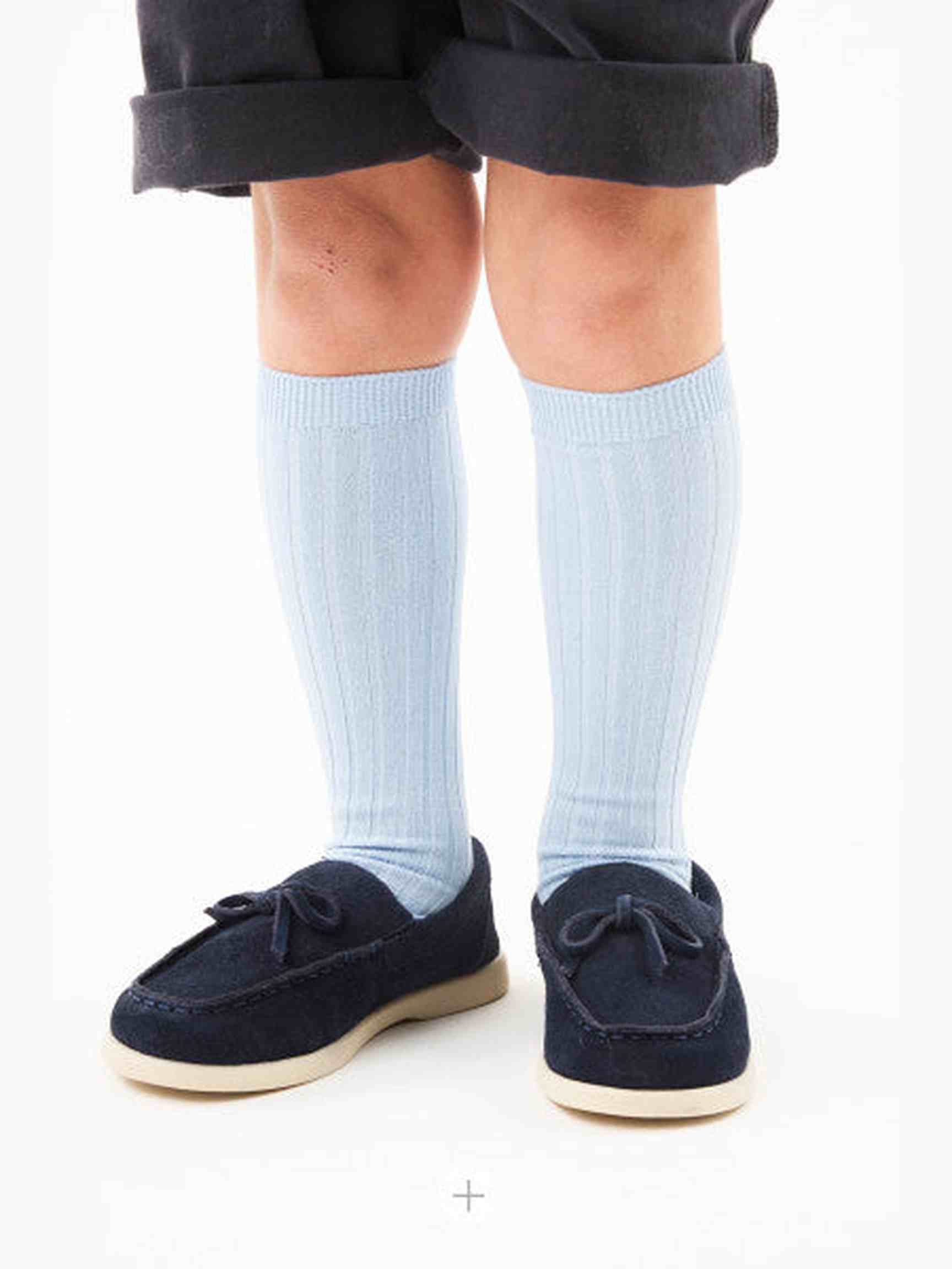 Basic Ribbed Knee High Socks
