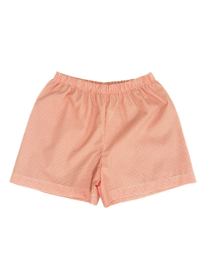 PRE-ORDER Conrad Shorts - Orange Gingham