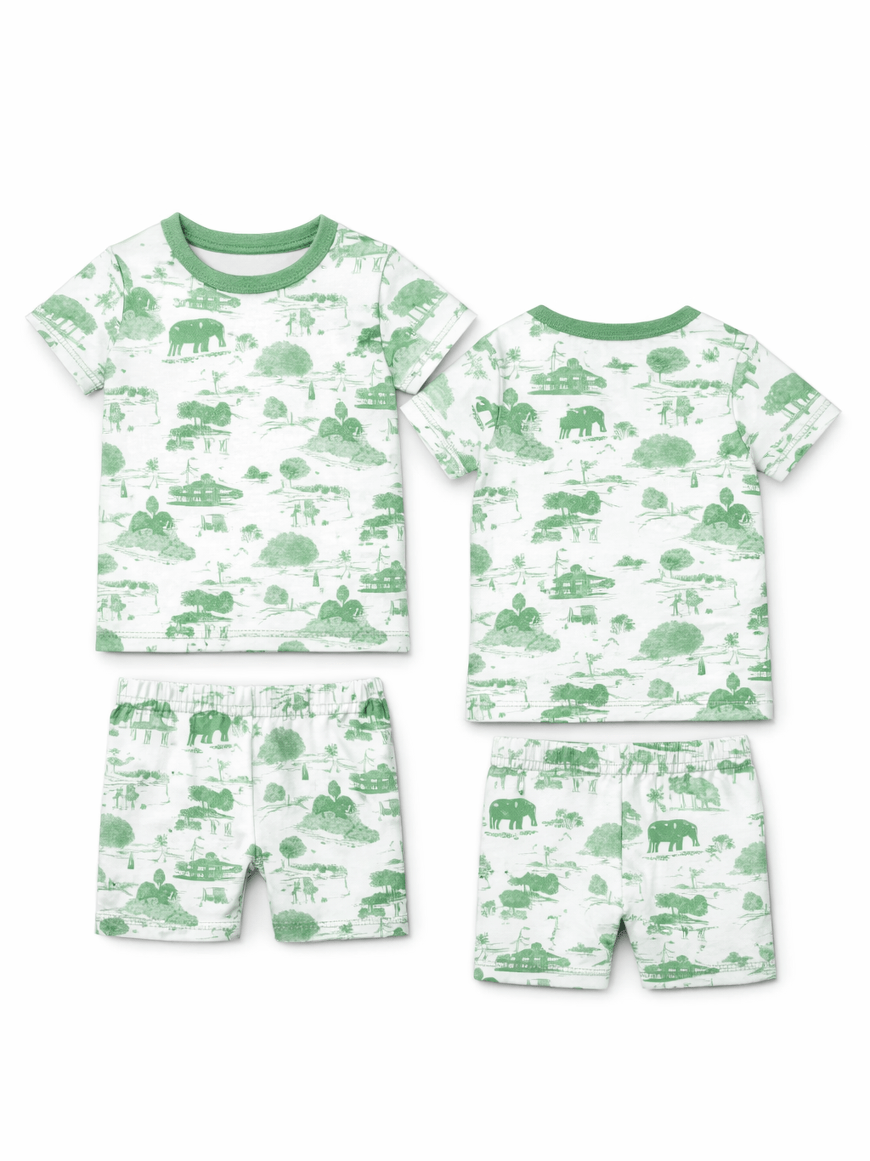 Golf Toile Green - Loungewear Short Set