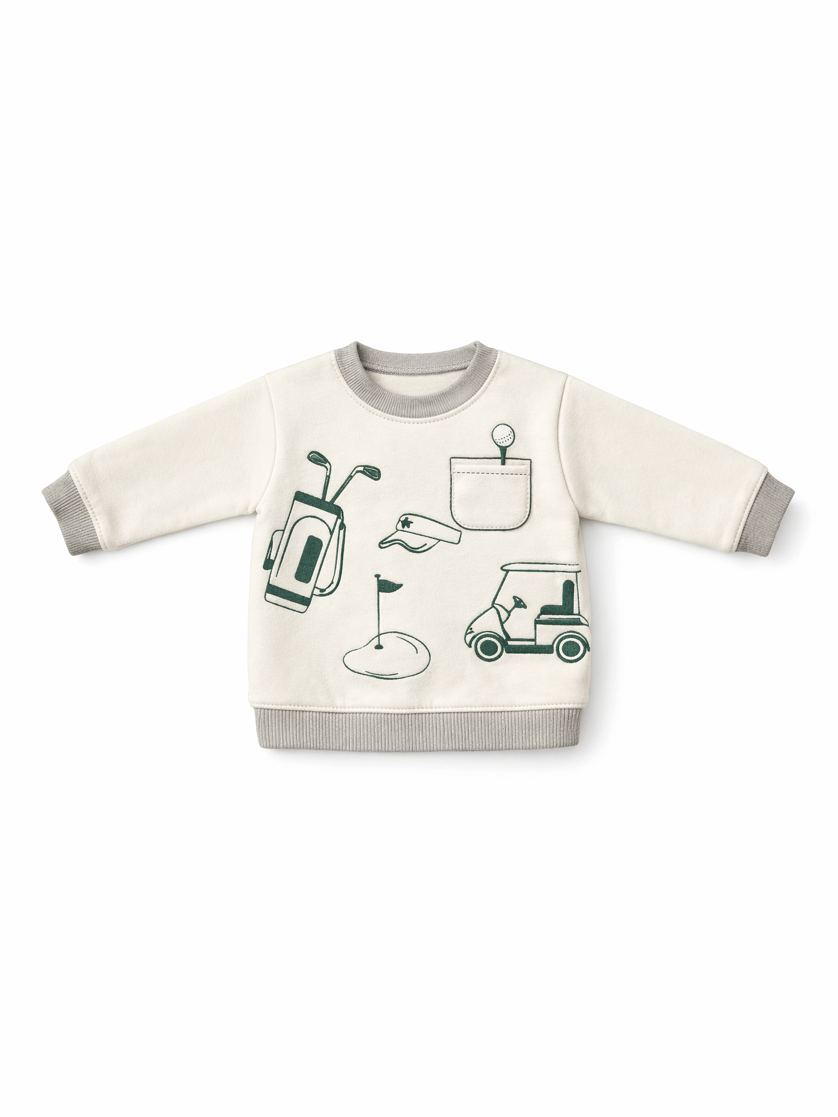 Golf - Drop Sleeve Sweatshirt White