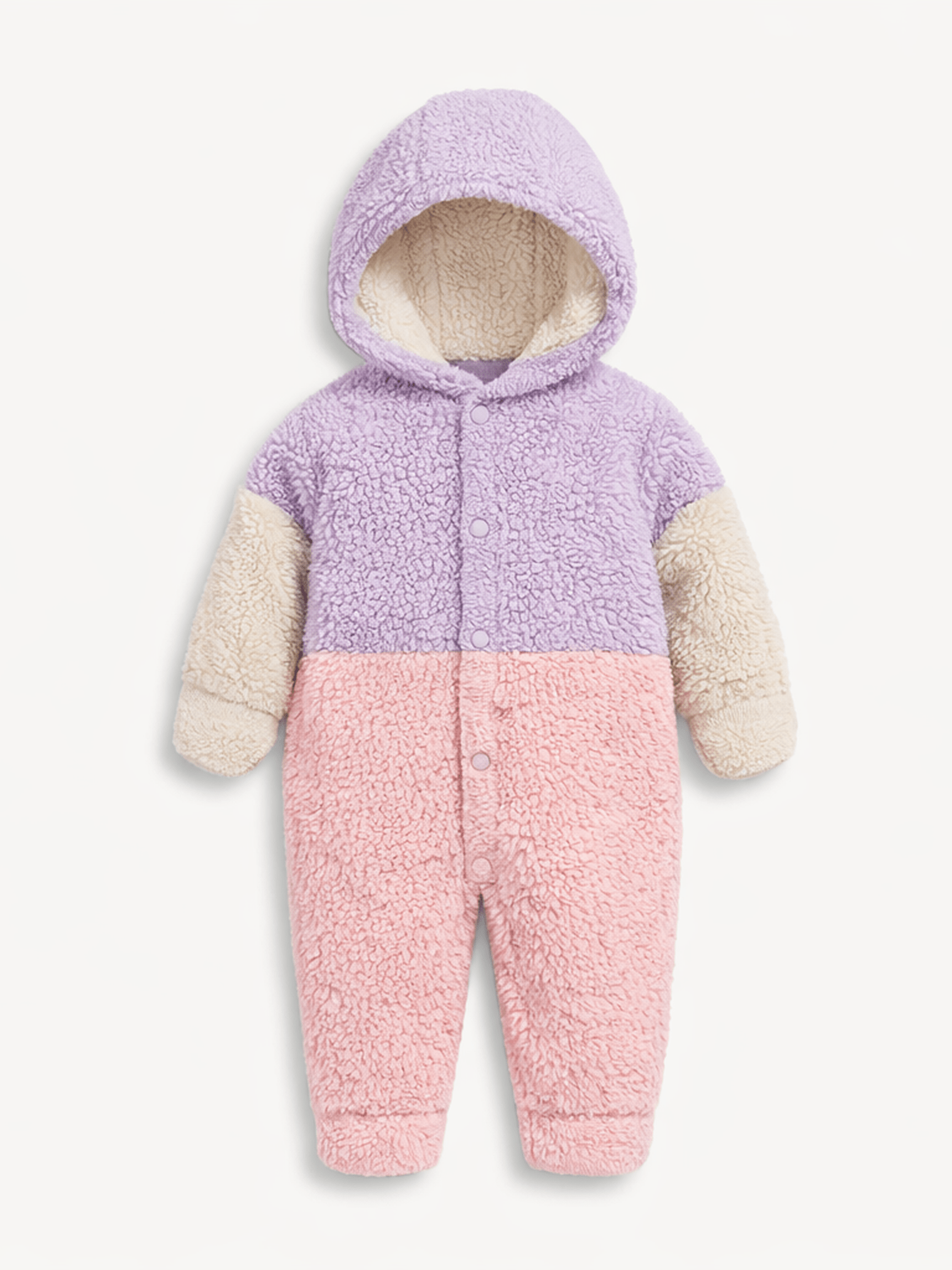 Pink Colorblock Sherpa Girls Pram