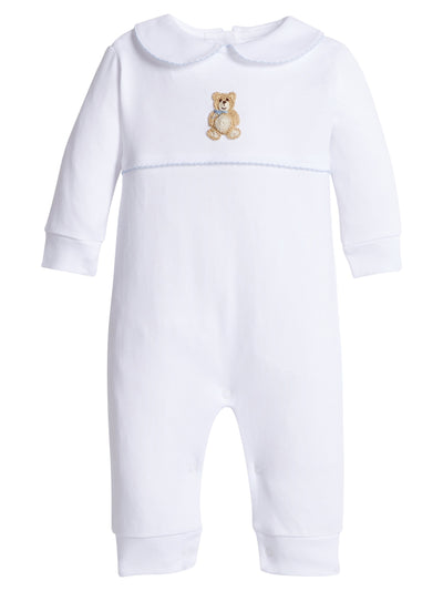 Crochet Playsuit - Blue Teddy Bear