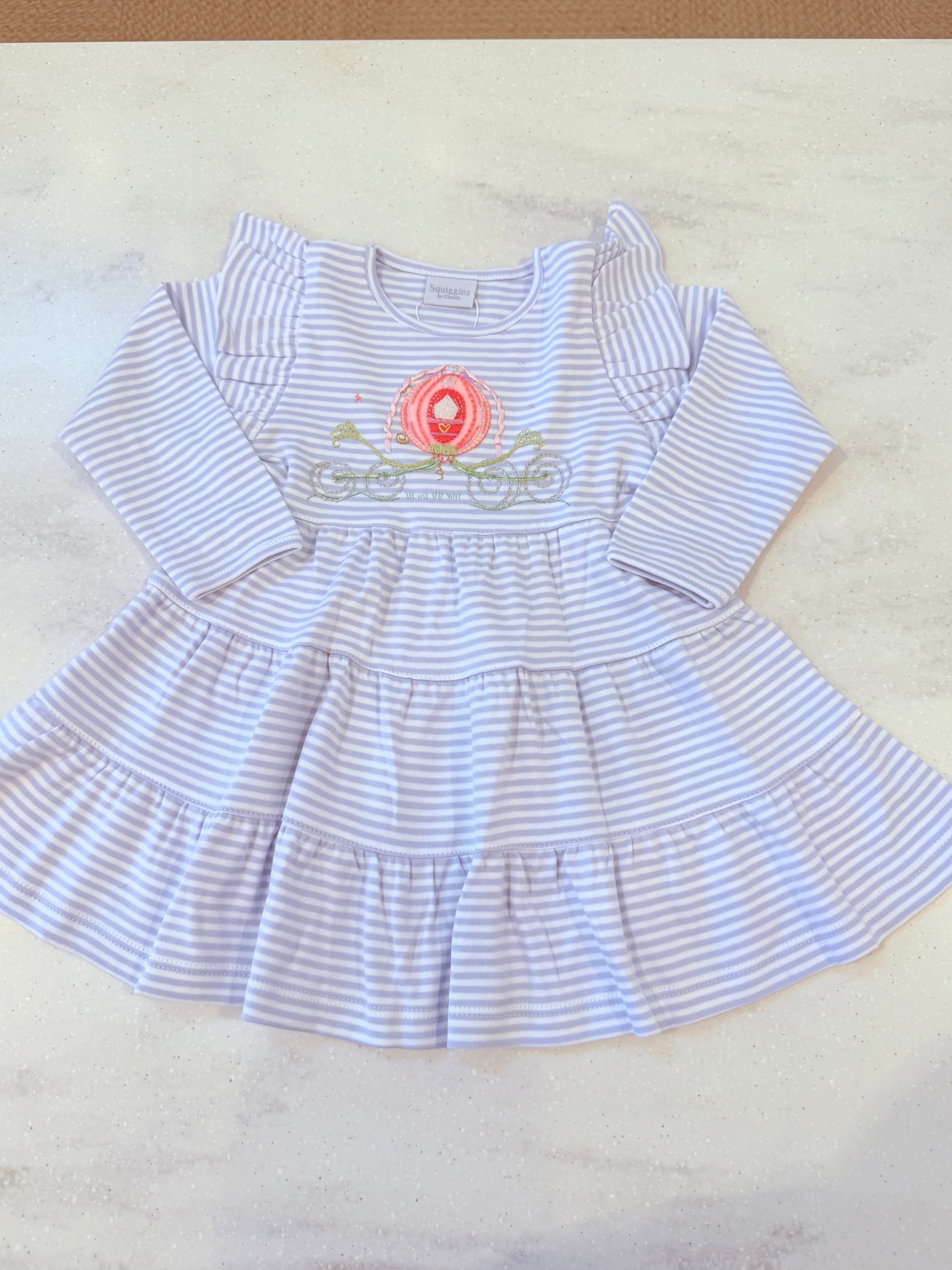 Cindy's Ride Applique Tiered Dress