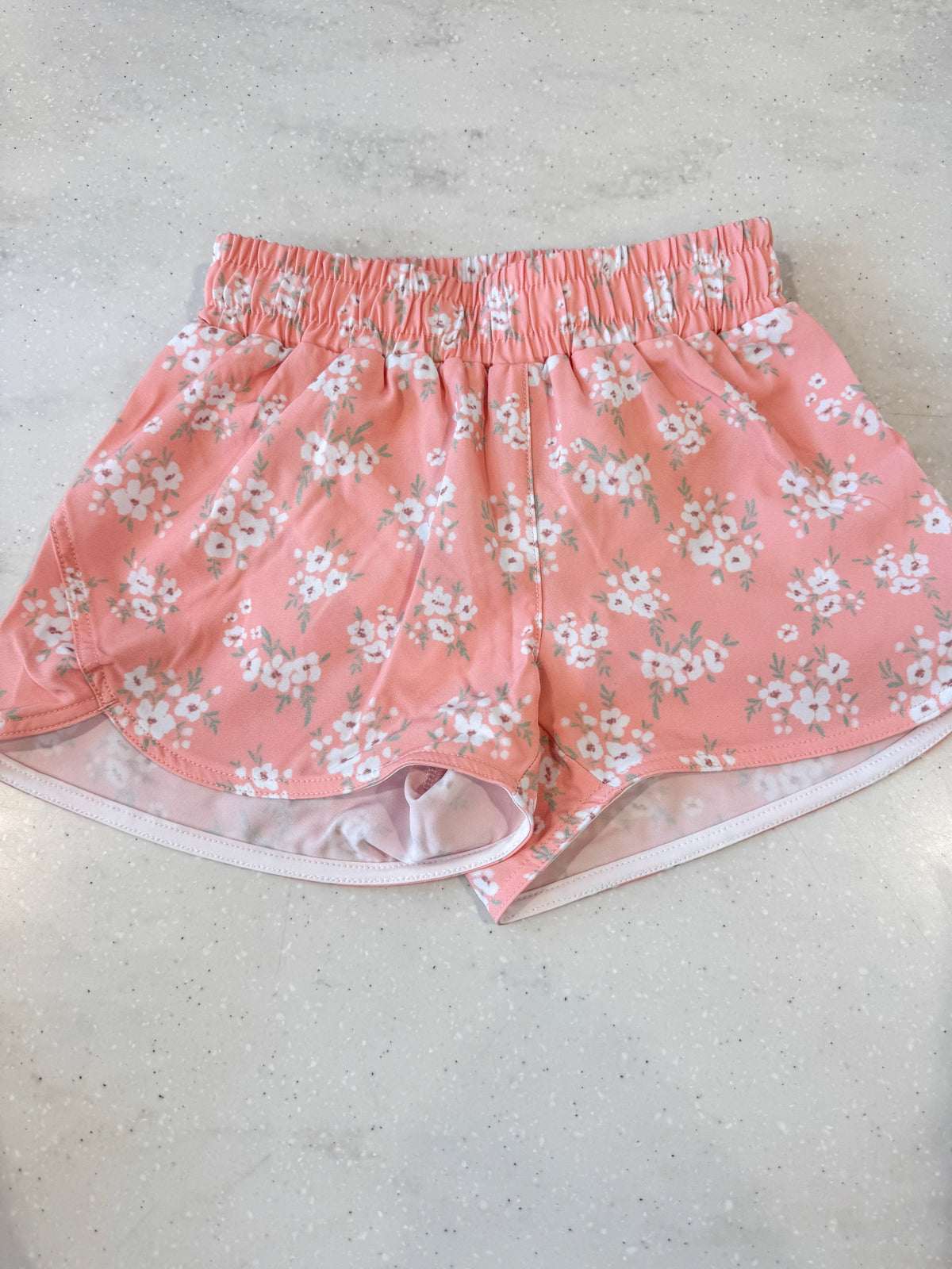 Peach/White Floral Shorts