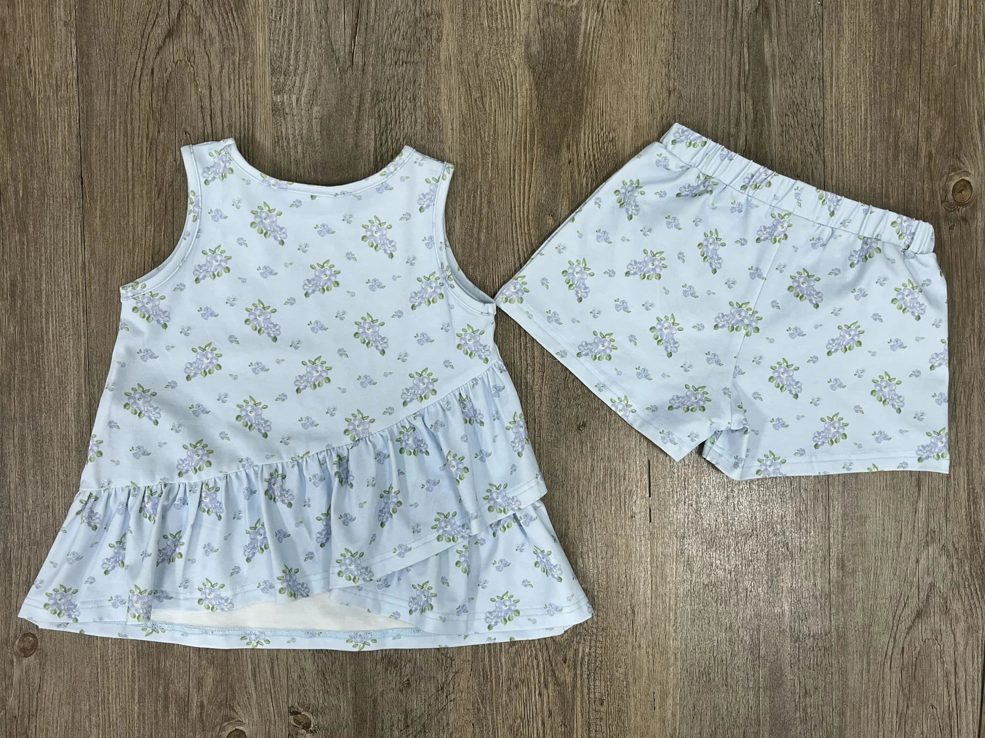 PRE-ORDER Rosie Ruffle Back Top with Susie Shorts - Waterbury Garden