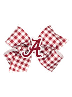 Collegiate Gingham Bow w/Logo