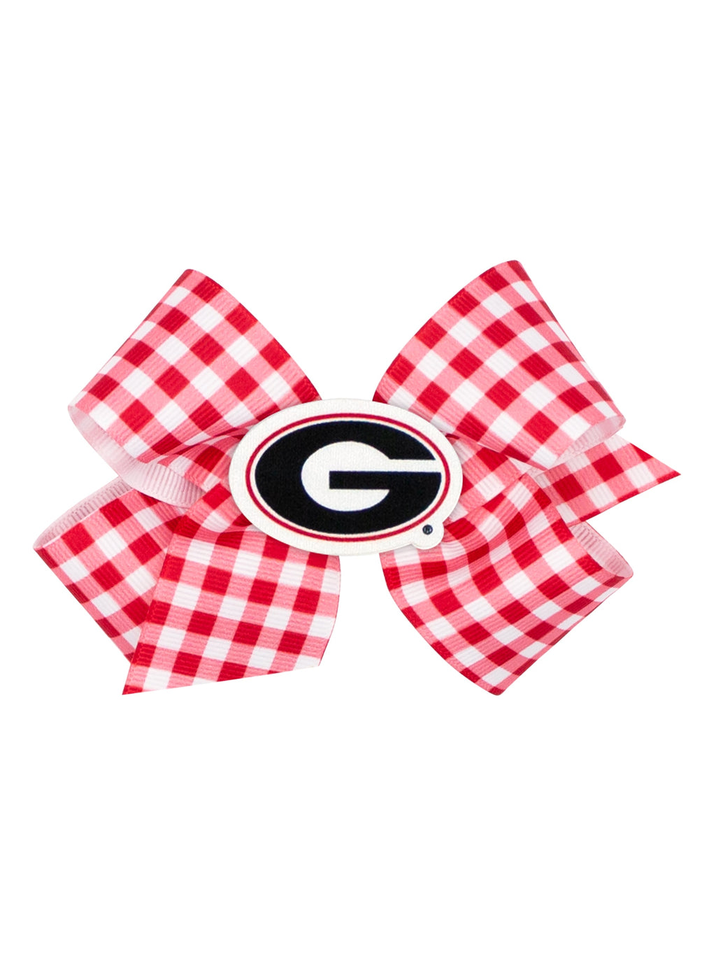 Collegiate Gingham Bow w/Logo